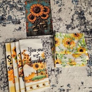 Sunflower Themed Kitchen Towels